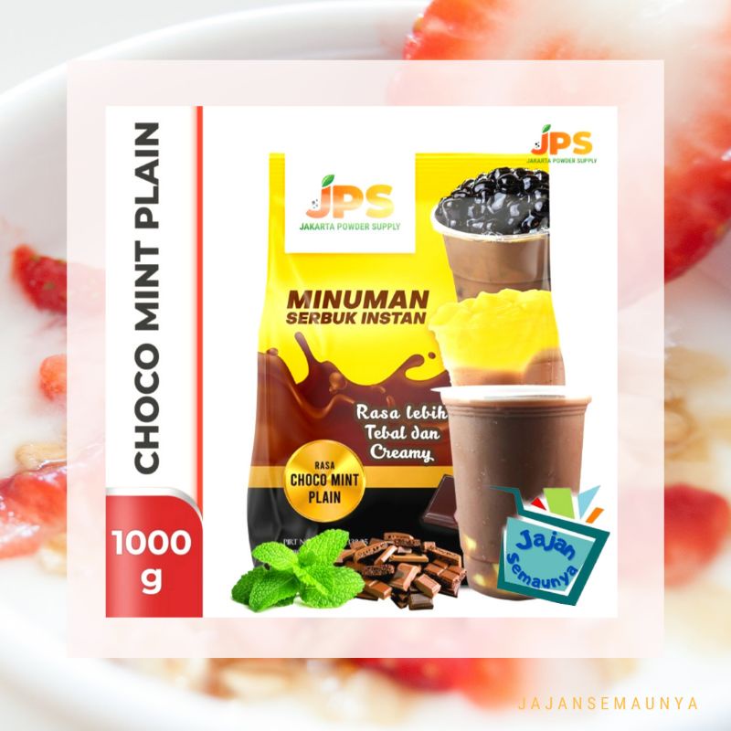 

Bubuk minuman JPS powder Choco Mint plain tanpa gula