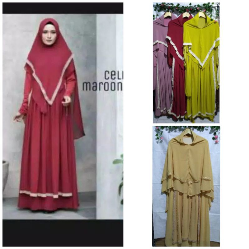[ORIGINAL]  GAMIS SYARI AMIRA SERUTI SET KHIMAR