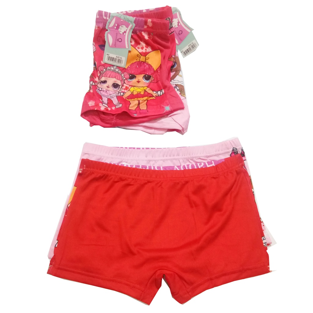 PROMO 3 Pcs CELANA DALAM BOXER ANAK PEREMPUAN BAHAN HALUS / FASHION ANAK PEREMPUAN / PAKAIAN DALAM KARTUN / CELANA DALAM MOTIF FROZEN MOTIF KUDA PONY MOTIF RANDOM-Vegasus Store (COD)