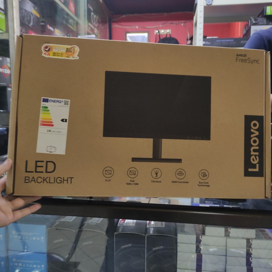 Monitor Led Lenovo L22E L22E-30 22&quot; 1080p VGA HDMI Frameless