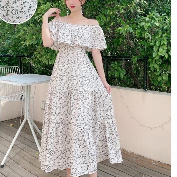 Maxi Sabrina Import Baju Pesta Dress Wanita Korea Pantai Bali Bangkok Dp6989