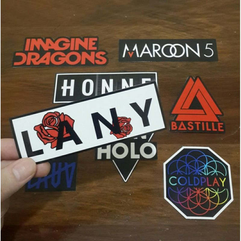 STIKER BAND HONNE LANY COLDPLAY LAUV MUSIK