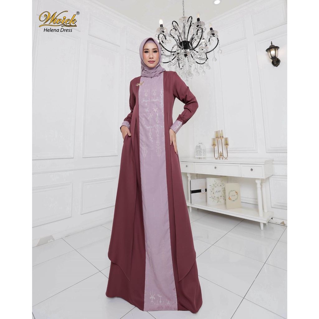 Wwiek Muslimah Gamis Muslim Helena Dress