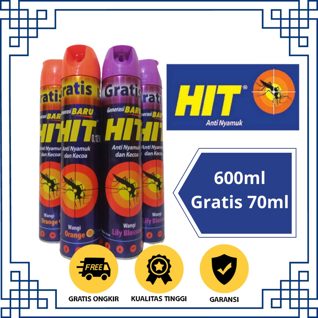 HIT aerosol 600ml + gratis isi 75ml