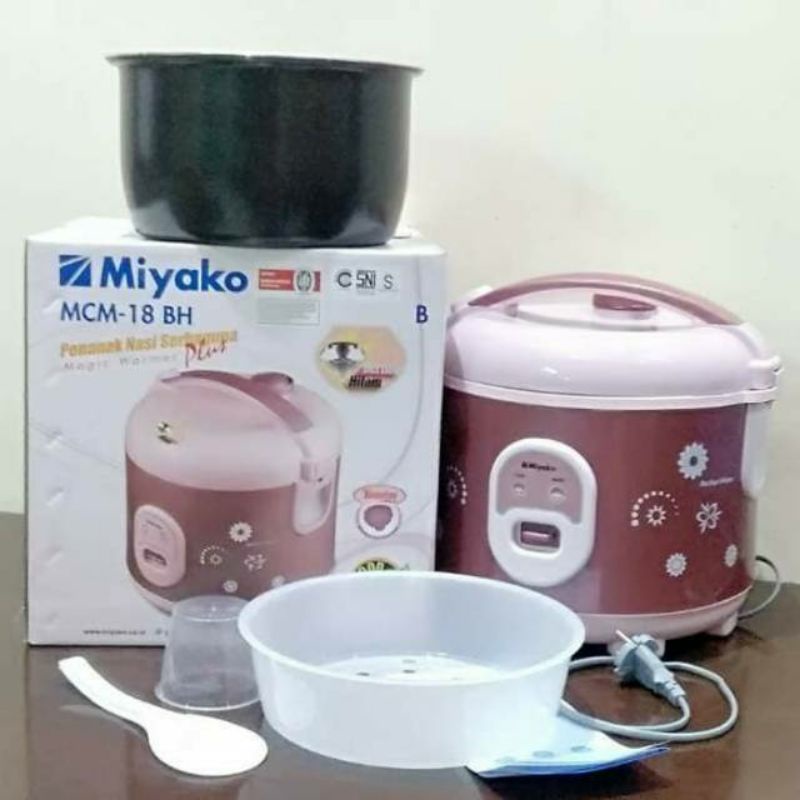 PENANAK NASI SERBAGUNA 3IN1 MIYAKO MCM 18BH/ RICE COOKER WARMER 1,8 L/ MAGIC COM MIYAKO BERLIAN HITA