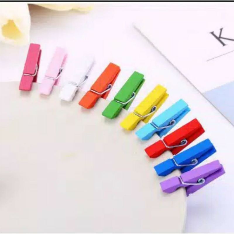 Wooden Clip Penjepit Kayu Foto Jepit Polaroid Tumblr HIasan Penjepit