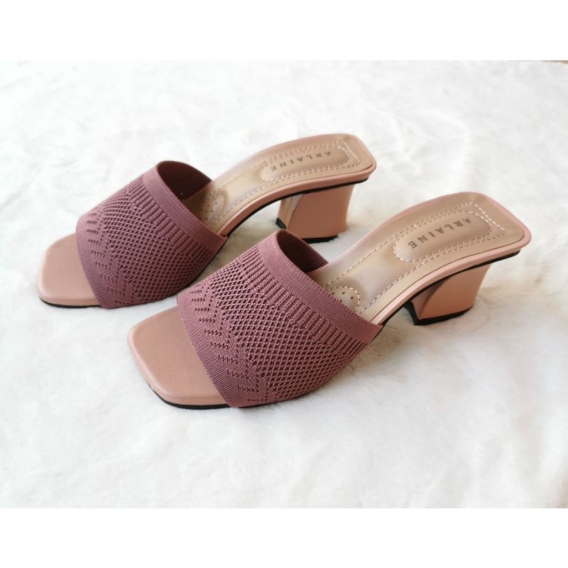 Arlaine- Gisela Sandal Heels Wanita / Sandal Rajut Wanita