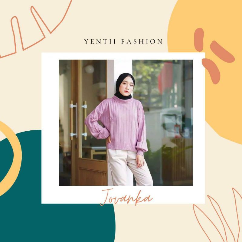 DISCON !!! JOVANCA RAJUT OVERSIZE / TURTLENECK KNITWEAR ARSYILLA PUFFY / RAJUT ATSAN WANITA (JLURBSA