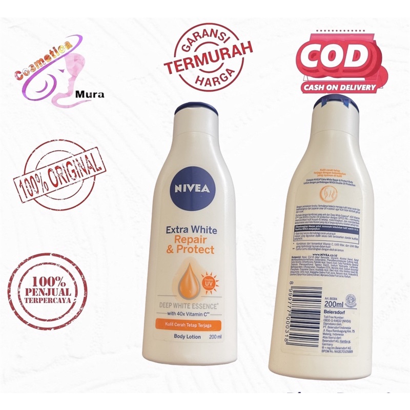 [ 200 ml ] nivea repair and protect 200 ml lotion - handbody lotion nivea repair and protect 200 ml