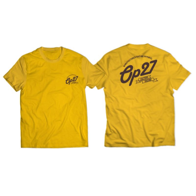 Tshirt kaos op27 factory YELLOW
