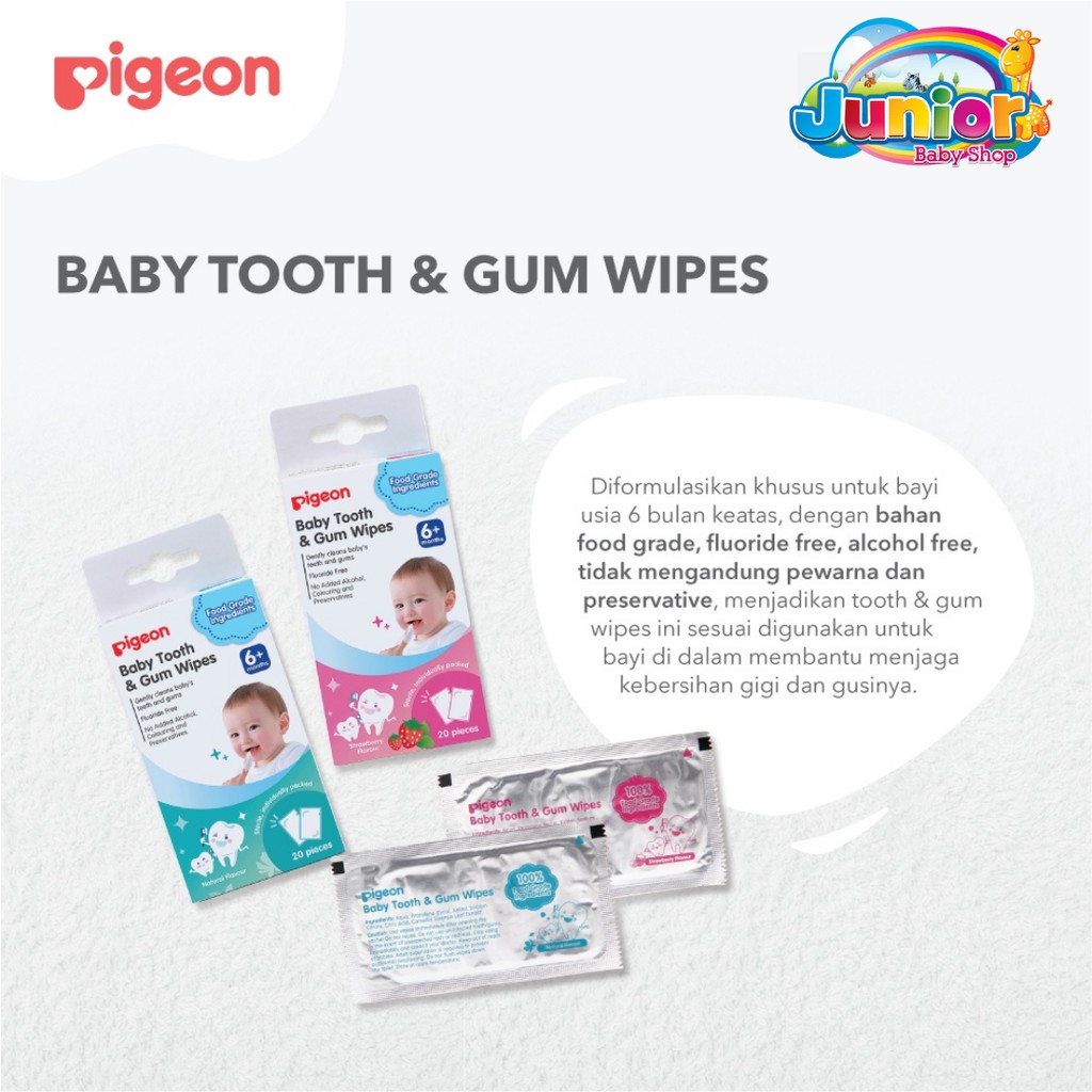 Pigeon Baby Tooth&amp;Gum Wipes 20s