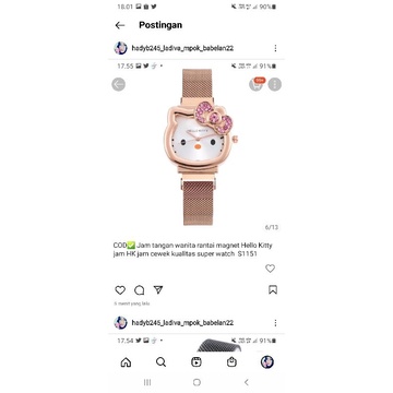 jam tangan hello kitty