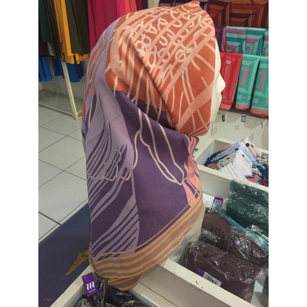 jilbab segi empat mezora pasaman peach
