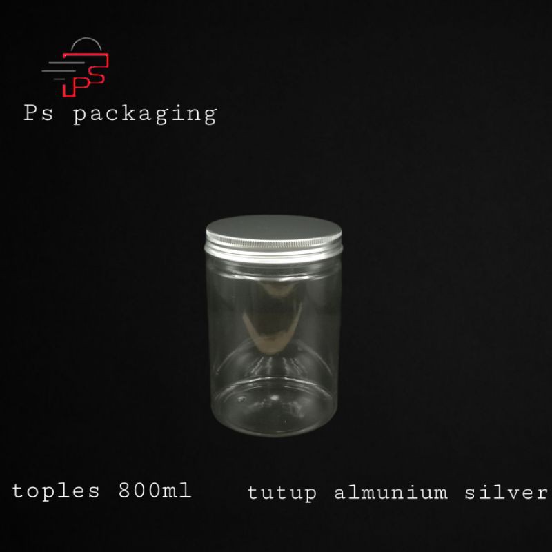 TOPLES TABUNG CYLINDER 800ML TUTUP ALMUNIUM / TOPLES PLATIK 800ML TUTUP ALMUNIUM