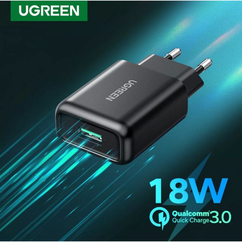 Ugreen Charger iPhone 18Watt with Kabel Usb Lightning Mfi Certified for iPhone 14 12 13 11 8 7 X XR XS