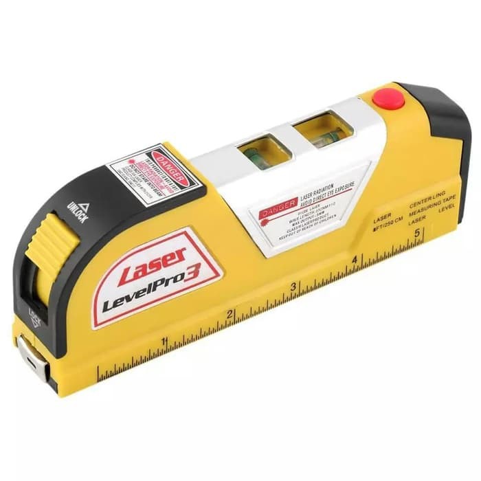 Waterpass Laser Level Vertikal Horizontal Meteran