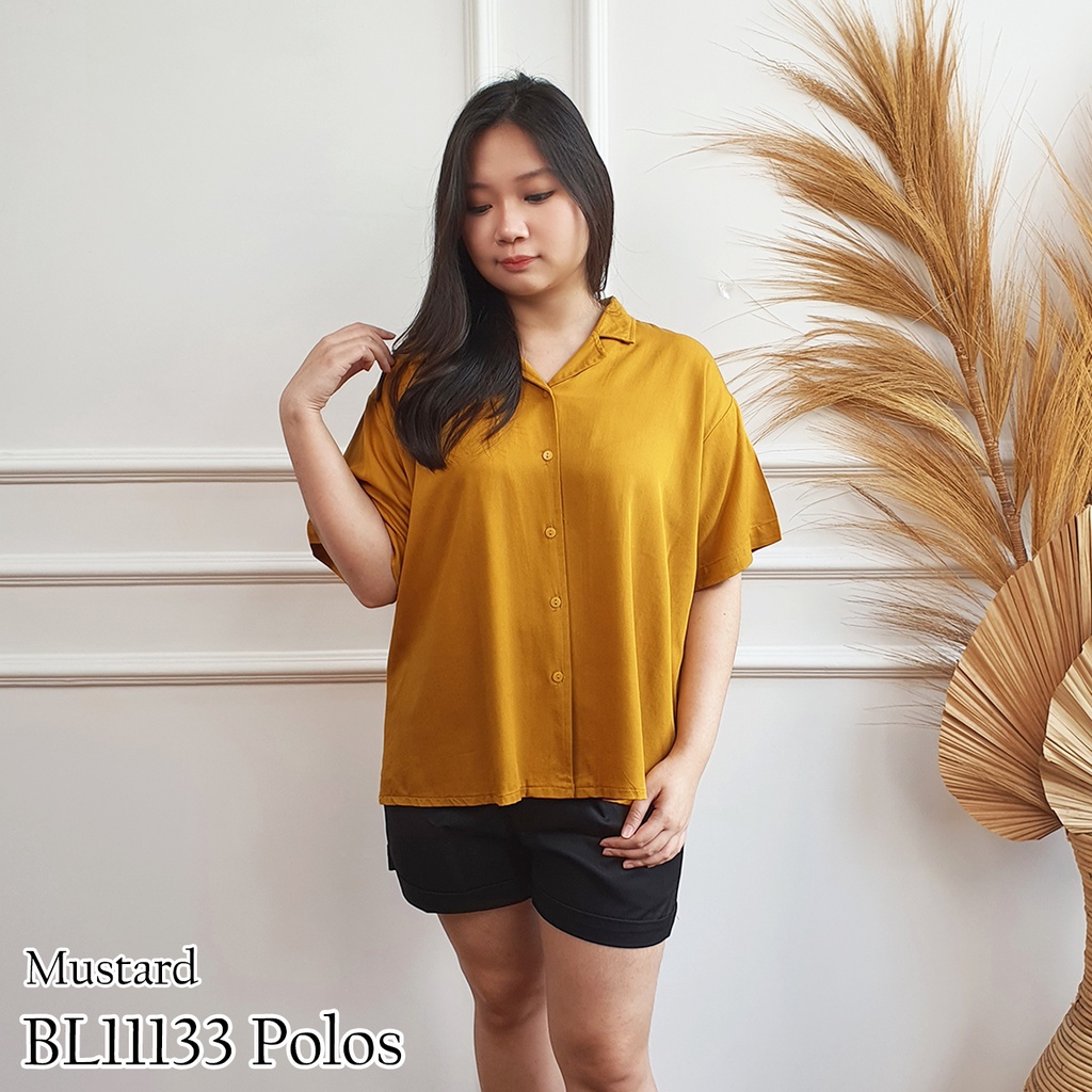 Kemeja wanita Rayon motif kemeja wanita lengan pendek casual BL11133 11133-3