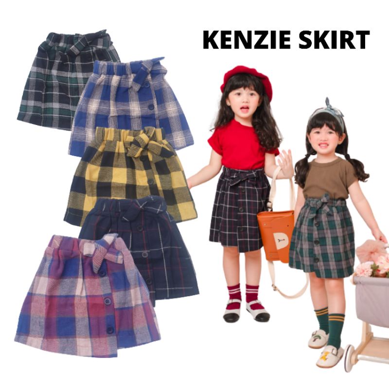 KENZIE SKIRT 1-5 TAHUN ROK ANAK PEREMPUAN FLANEL LUCU