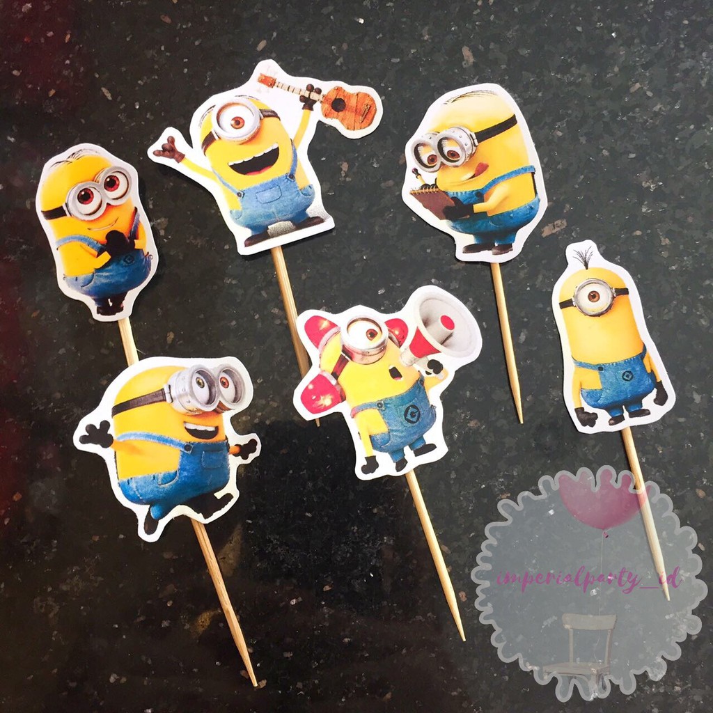 Cake Cupcake Topper Kue Minions