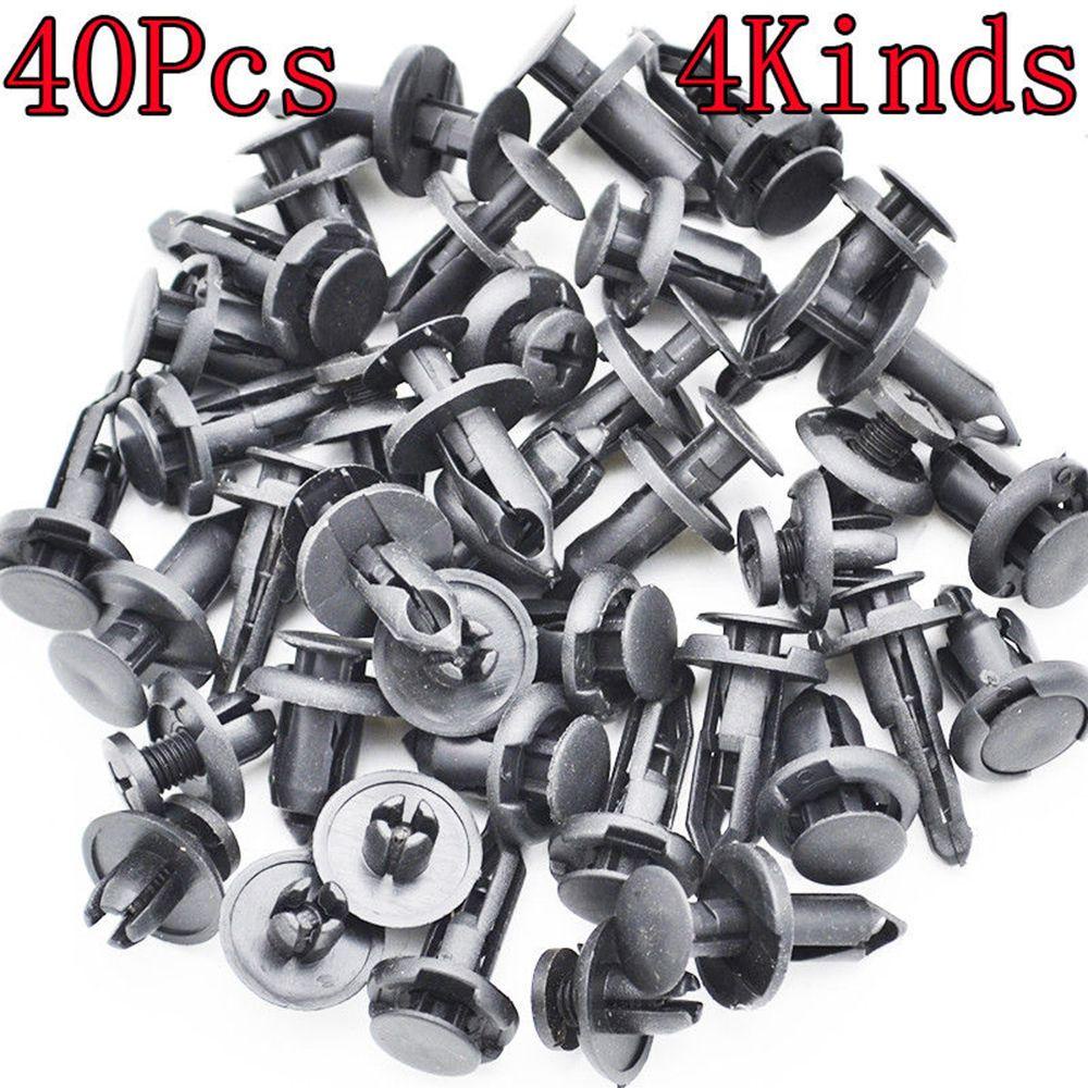 Populer 40Pcs Rivet Mobil Baru Pengikat Plastik Push Clips Pin