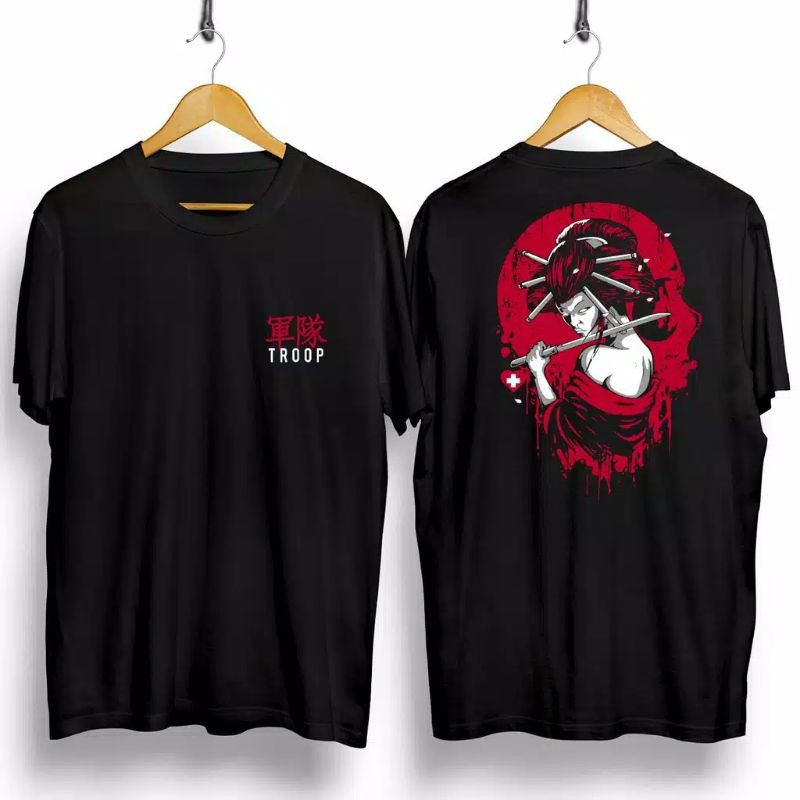 fourfashion - Kaos Pria Kaos Distro TROP SAMURAI LADIES Black CN674