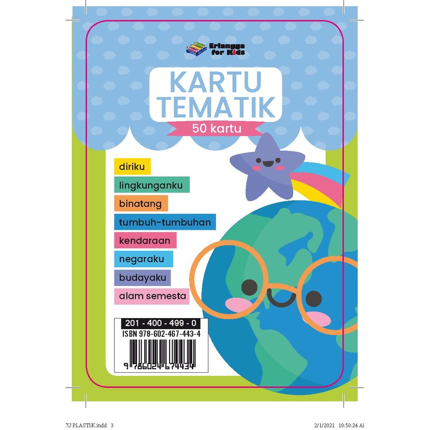 KARTU TEMATIK 50 KARTU - ORIGINAL ERLANGGA FOR KIDS