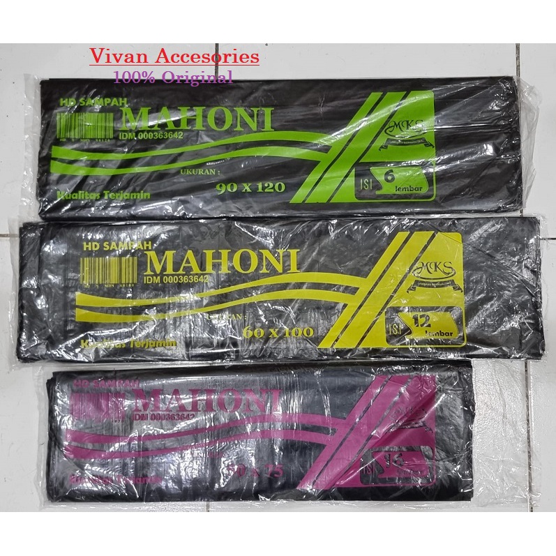 HD PLASTIK KANTONG / KRESEK SAMPAH HITAM MAHONI