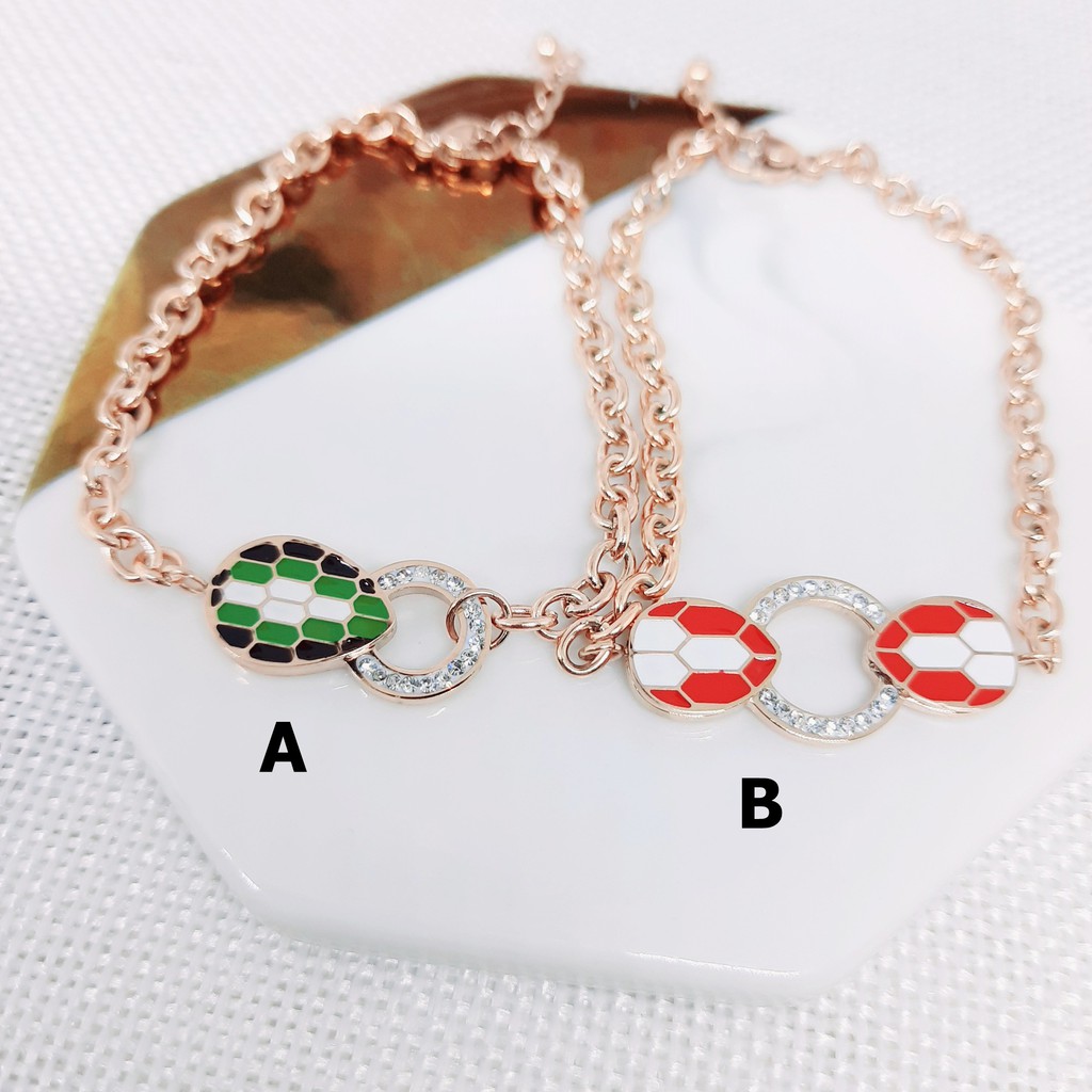 Gelang Titanium Ular Impor Kpop Korea Rose Gold - BB540