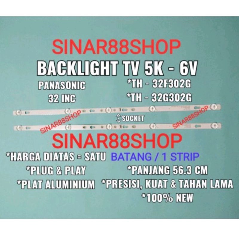 BACKLIGHT TV PANASONIC TCL 32 INC TV LED 32F302G 32G302G 32D1200