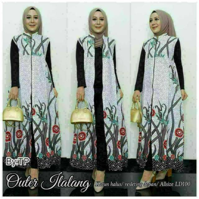 CARDIGAN OUTER BATIK ILALANG / LONG CARDI BATIK MODERN