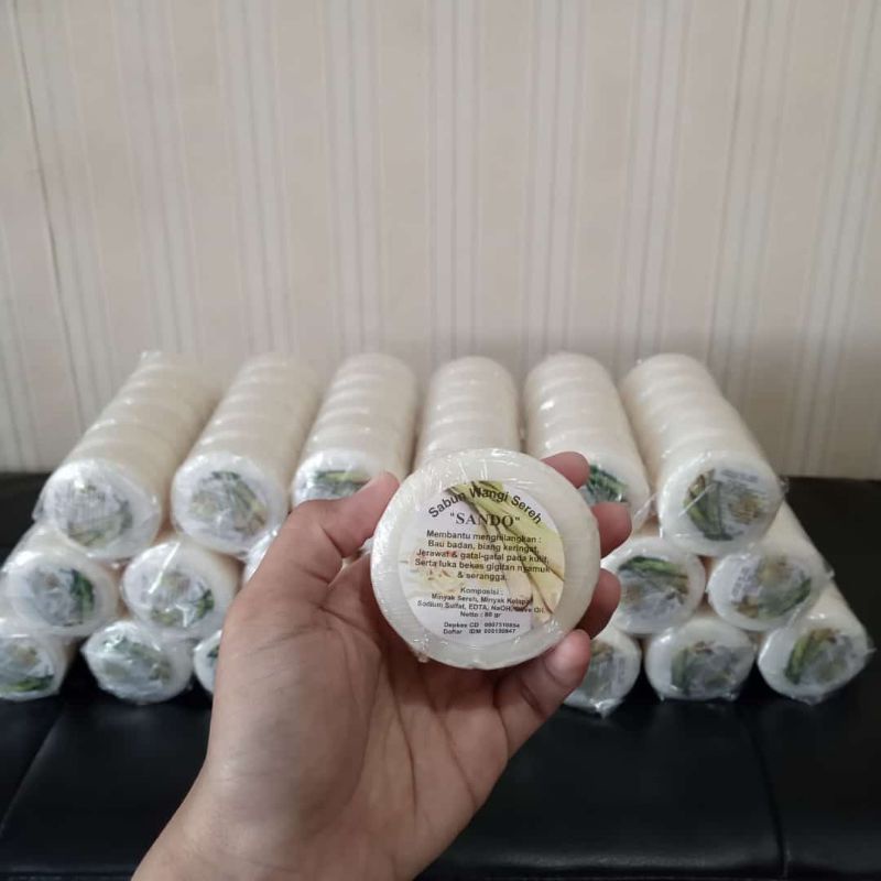 Sabun Sereh Sando Bulat 80 gram Wangi Penghilang Jerawat