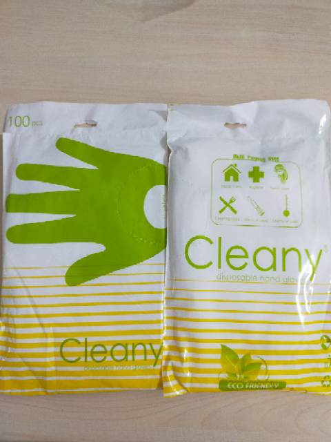 

Sarung tangan plastik Cleany plastic gloves , isi 100 biji