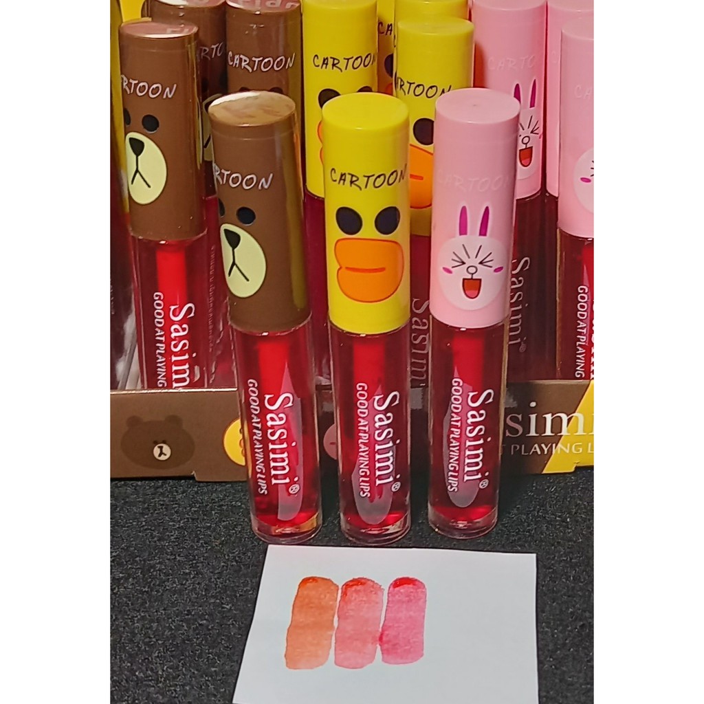 PROMO PER12PCS!!!LIP TINT SASIMI  RED CARTOON S.745