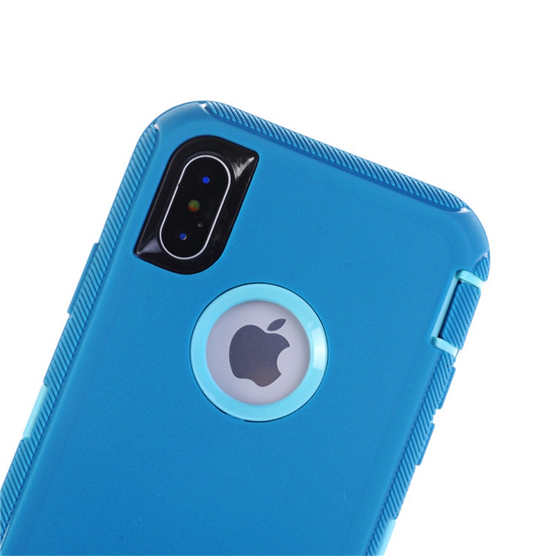 3in1 Case Hybrid Armored Shockproof Cover iPhone X XS Max XR 7 8 6 6S Plus 13 12 11 Pro Max