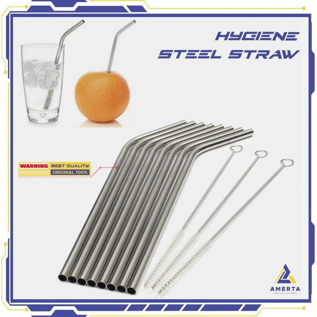 Sedotan Stainless Steel 4PCS |Straw Stainless Steel Capillary