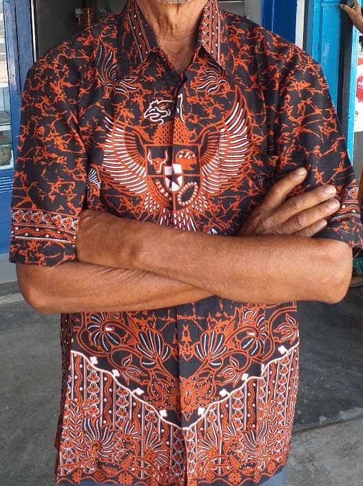 Baju Kemeja Batik Lengan Pendek Garuda Slimfit Jumbo Anak Muda Pria Kekinian Terbaru Keren