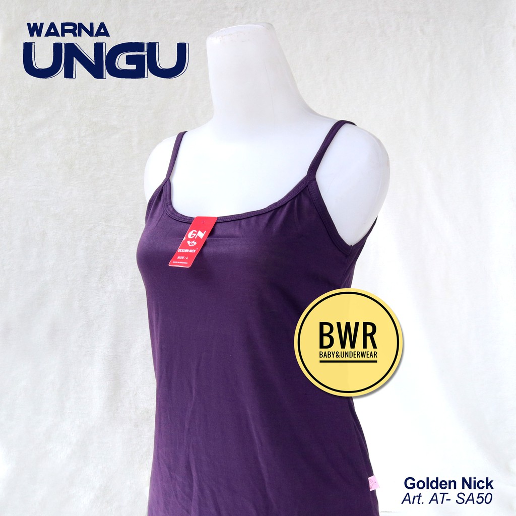 TANGTOP Golden Nick AT- SA50 Tali KECIL | Kaos Tank Top Wanita Singlet Warna KECIL - Bwr