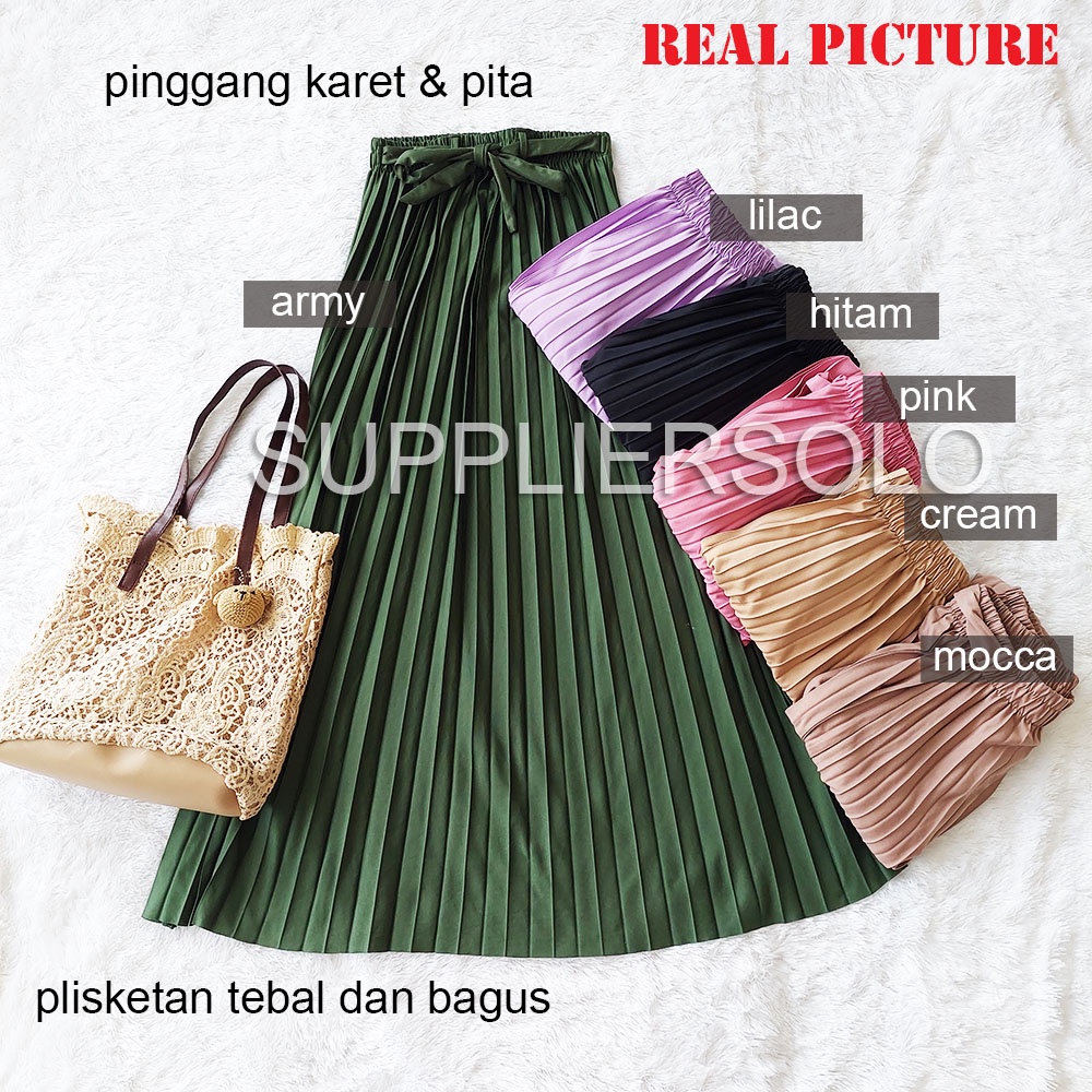 ROK PLISKET NABILA JUMBO WANITA MELAR PITA