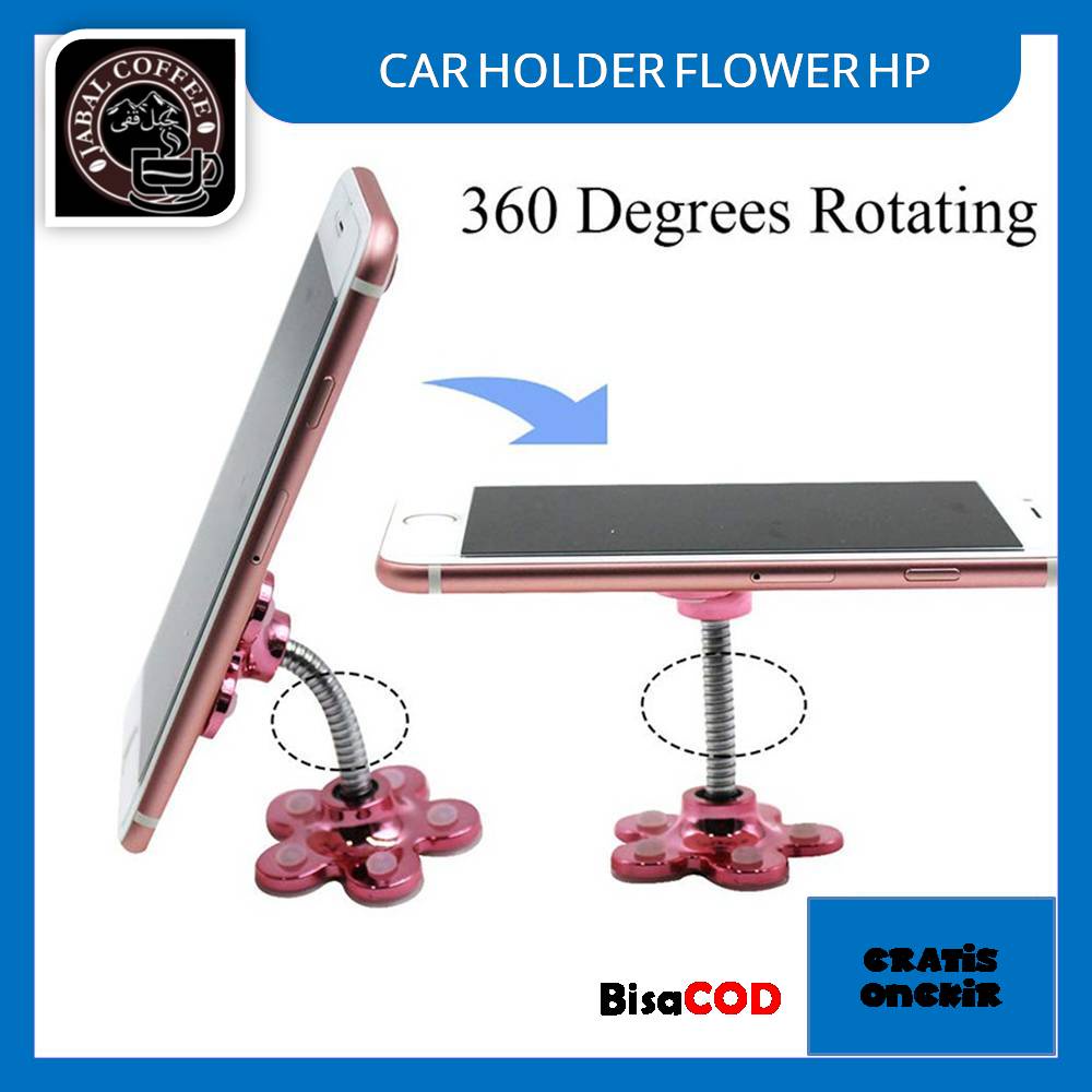 Car Holder Flower Warna Warni / Car Holder Flower Flexsibel Universal Gekko / Holder Gurita Bunga VIP