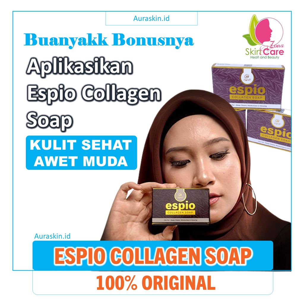 Sabun Espio Collagen Soap 100% Original Sabun Collagen Memutihkan Kulit Wajah & Seluruh Badan Origin