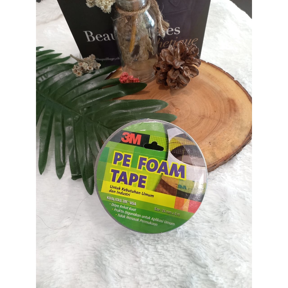 

Double Tape 3M 24 mm PE Foam / Isolasi Solasi Bolak Balik Spon 1600TG