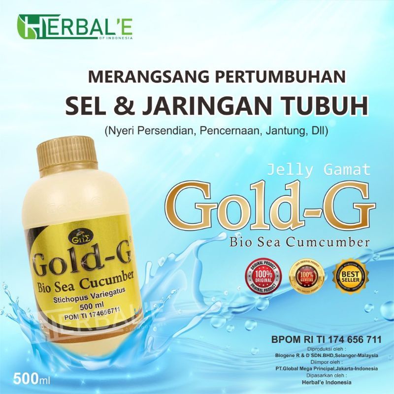 Jelly Gamat Gold G 320ml  - Gold G Original Teripang