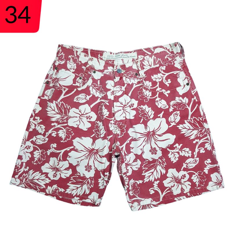 Celana pendek jeans DIESEL Floral original Italy ( size 34 )