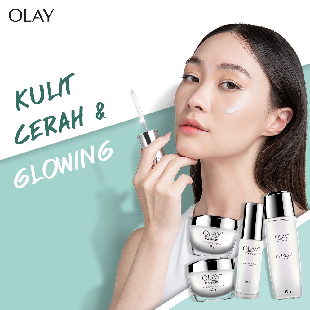 Olay Luminous Special Eco-Pack Edition - Ritual Krim Pelembab Wajah Pagi &amp; Malam Pencerah Skincare