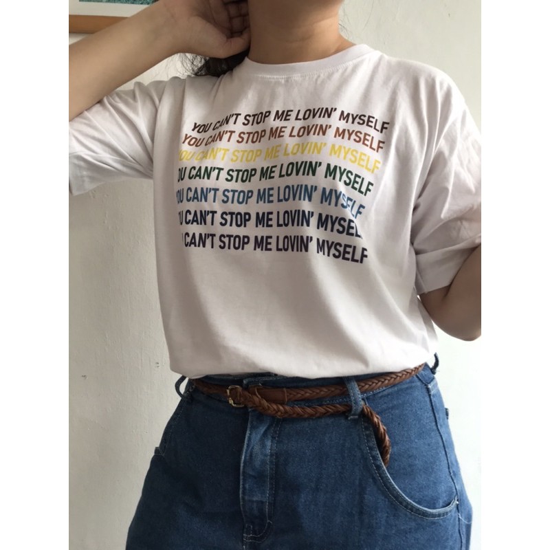 Jual Pre Order T Shirt Bts Idol You Can T Stop Me Loving Myself Indonesia Shopee Indonesia