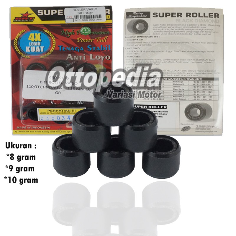 Super Roller BRT Roler Vario110 Beat fi Scoopy fi esp Beat Street Pop Esp 2015-2018