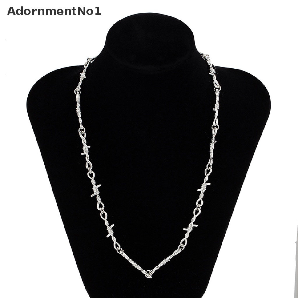 (AdornmentNo1) Kalung Choker Kawat Hollow Out Gaya Punk Hip hop Untuk Wanita