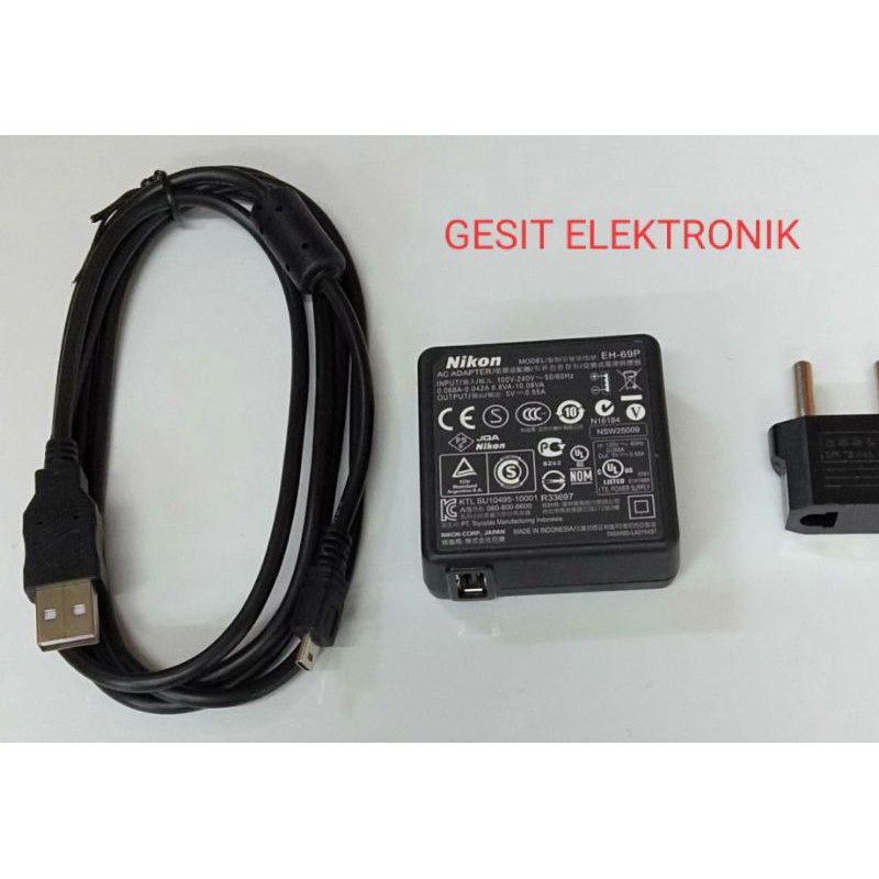 carger adpator camera digital nikon coolpix seri S s2700/ Aw100/aw130