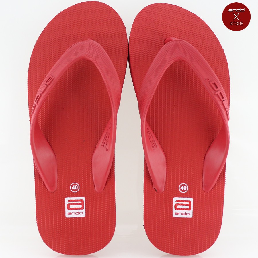 Ando Hawaii Merah - Sandal Jepit Pria Ando Surabaya