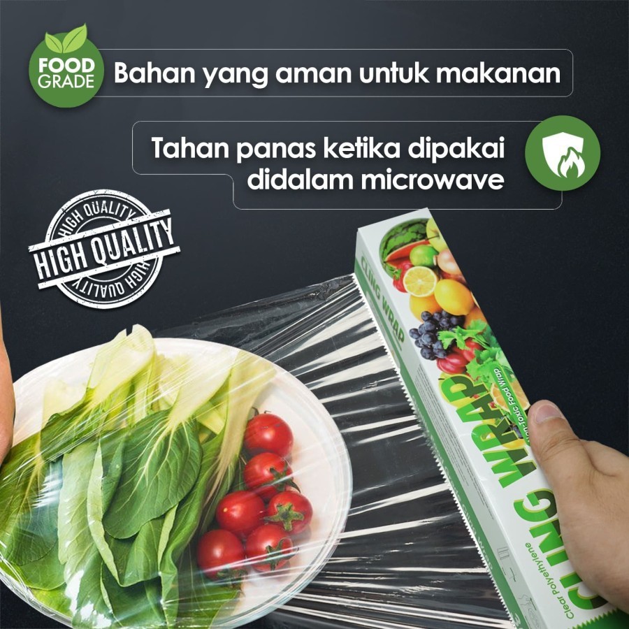 Bagus Cling Wrap Plastik Pembungkus Makanan Refill 30 cm x 30 m